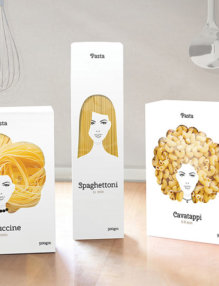 Packaging "Good Hair Day Pasta" di Nikita Konkin
