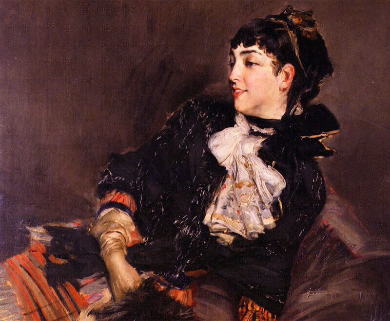 Giovanni Boldini - La contessa Gabrielle de Rasty sul sofà
