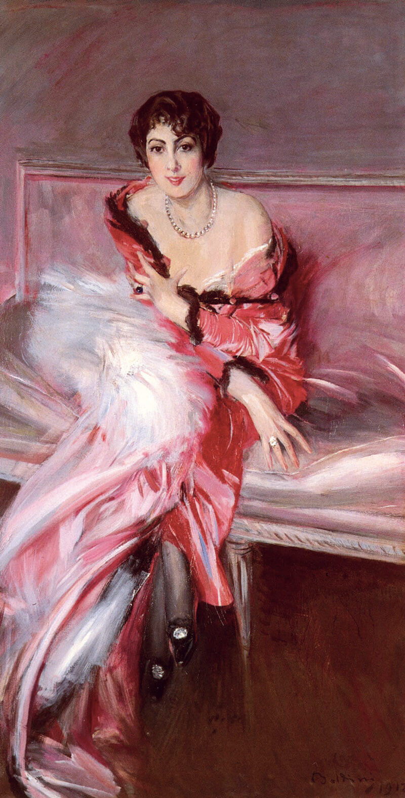 Giovanni Boldini Madame Juillard in Red
